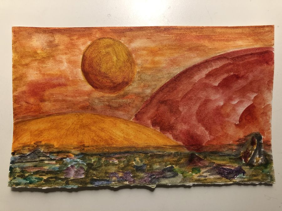 Watercolors — акварель, работа 5