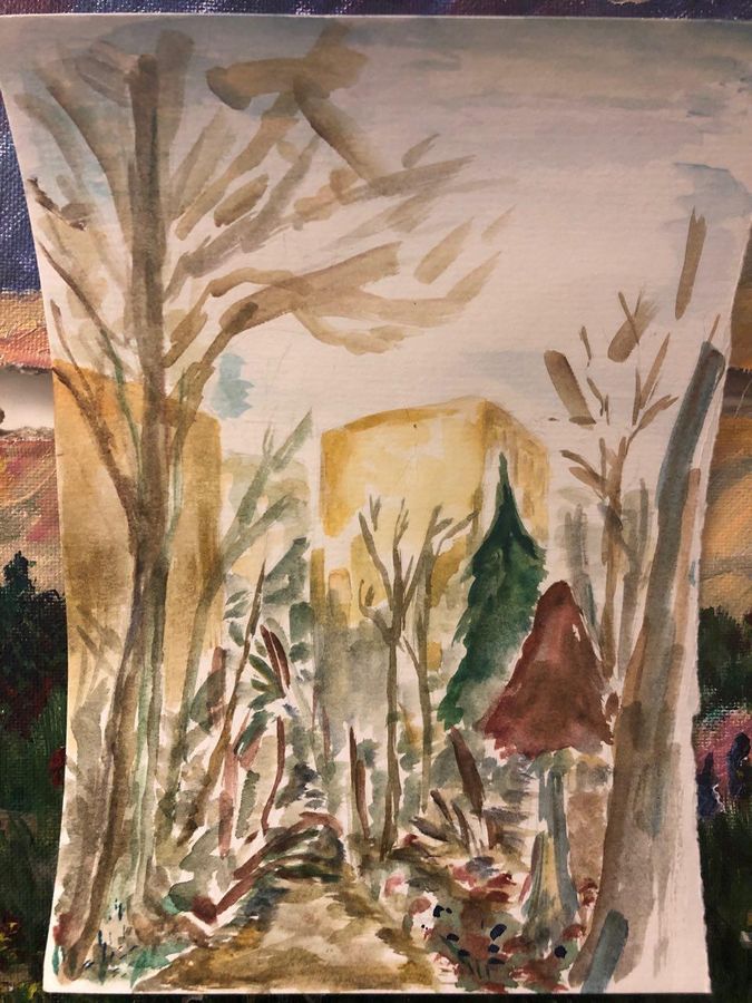 Watercolors — акварель, работа 7