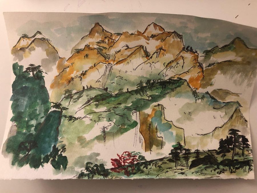 Watercolors — акварель, работа 9